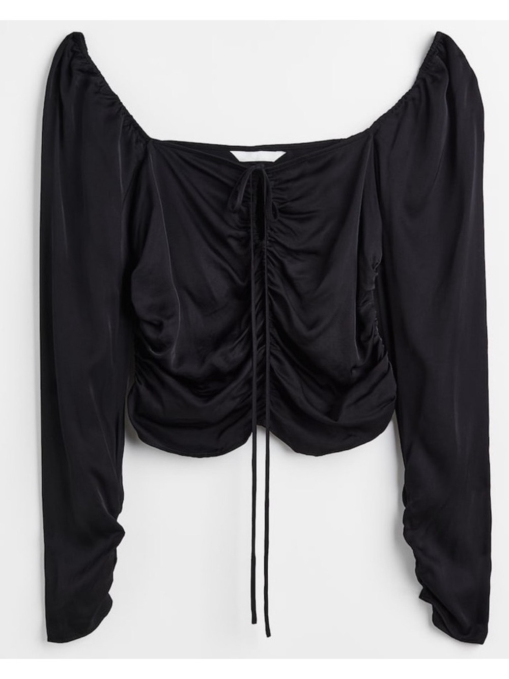 Black Draped Blouse